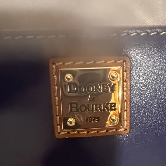 Dooney & Bourke Blue Leather Wallet with Gold Accents - Picture 8 of 14